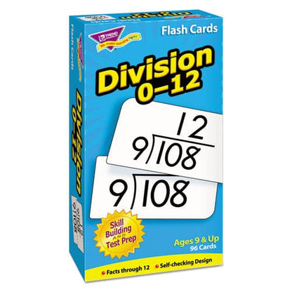TREND Skill Drill Flash Cards Division 3 X 6 Black And White 91/pack - School Supplies - TREND®