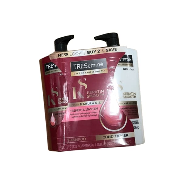 TRESemme Keratin Smooth with Marula Oil Shampoo and Conditioner (28 fl. oz, 2 pk.) - ShelHealth.Com