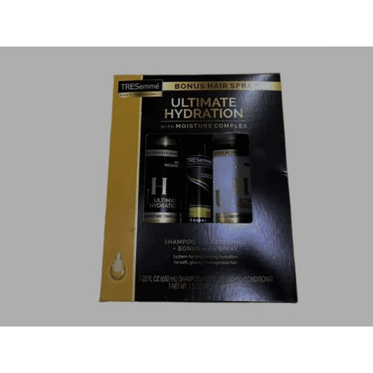Tresemme Ultimate Hydration Shampoo & Conditioner, 22 oz./ 2 pk. + Bonus Tre Two Extra Hold Hair Spray 1.5 oz. - ShelHealth.Com