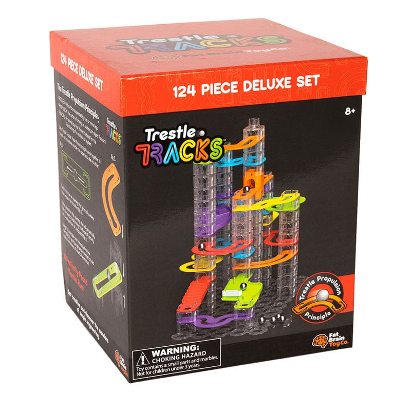 Trestle Tracks Deluxe Set 124 Pcs - Blocks & Construction Play - Fat Brain Toy Co.