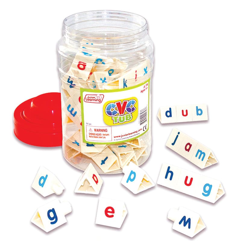Tri Blocks Cvc Tub Set Of 90 - Phonics - Junior Learning