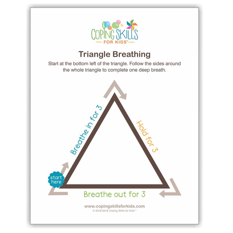 Triangle Deep Breathing Poster (Pack of 10) - Classroom Theme - Coping Skills For Kids