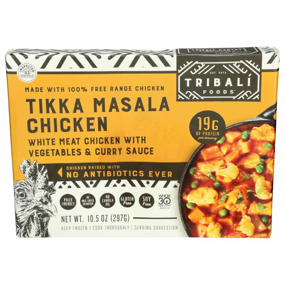 TRIBALI Grocery > Frozen TRIBALI Tikka Masala Chicken Meal, 10.5 oz