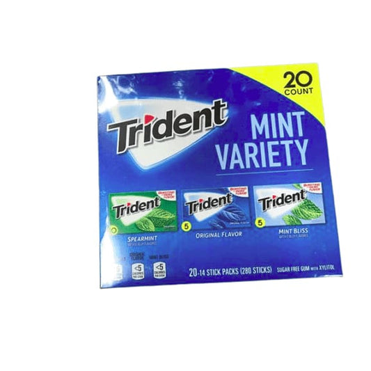 Trident Sugar Free Gum Mint Variety Pack 280 piece - ShelHealth.Com
