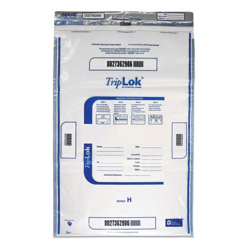 TripLOK Deposit Bag Plastic 4 Mil 20 X 28 Clear 50/pack - Office - TripLOK™