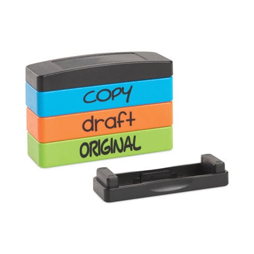 Trodat Interlocking Stack Stamp Copy Draft Original 1.81 X 0.63 Assorted Fluorescent Ink - Office - Trodat®