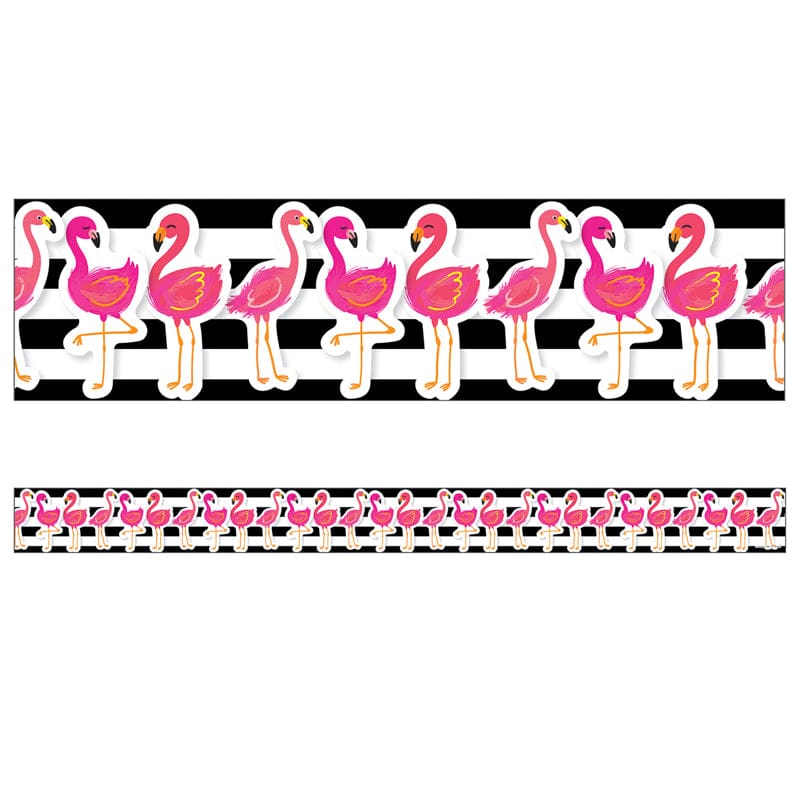 Tropical Flamingos Straight Borders Simply Stylish (Pack of 10) - Border/Trimmer - Carson Dellosa Education