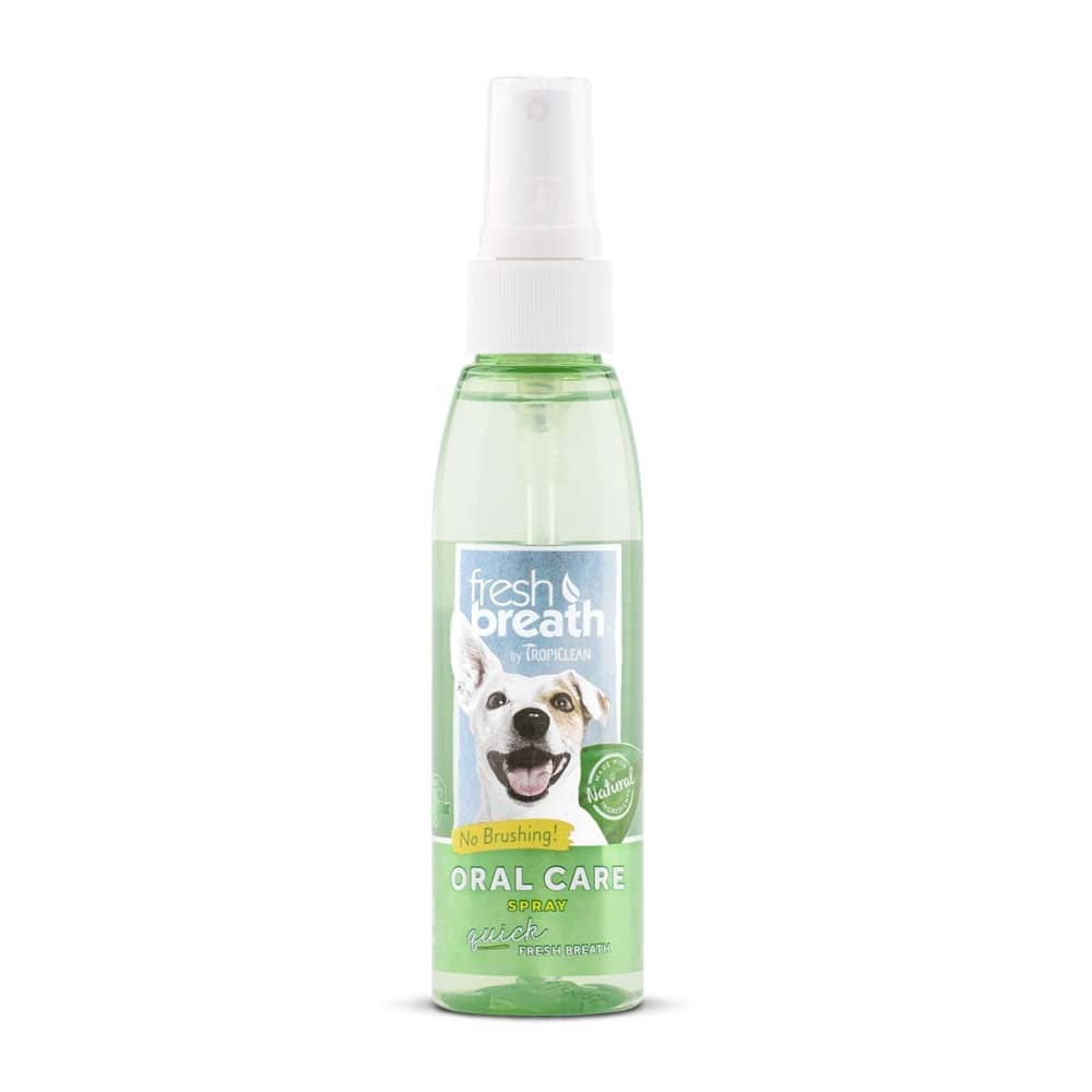 TropiClean Fresh Breath Oral Care Spray for Dogs 4 fl. oz - Pet Supplies - TropiClean
