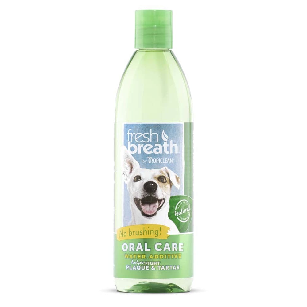 TropiClean Fresh Breath Oral Care Water Additive for Dogs 16 fl. oz - Pet Supplies - TropiClean