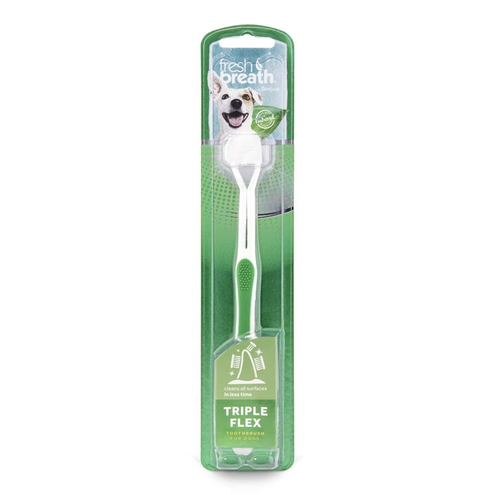 TropiClean Fresh Breath Triple Flex Toothbrush for Dogs Large Breeds - Pet Supplies - TropiClean