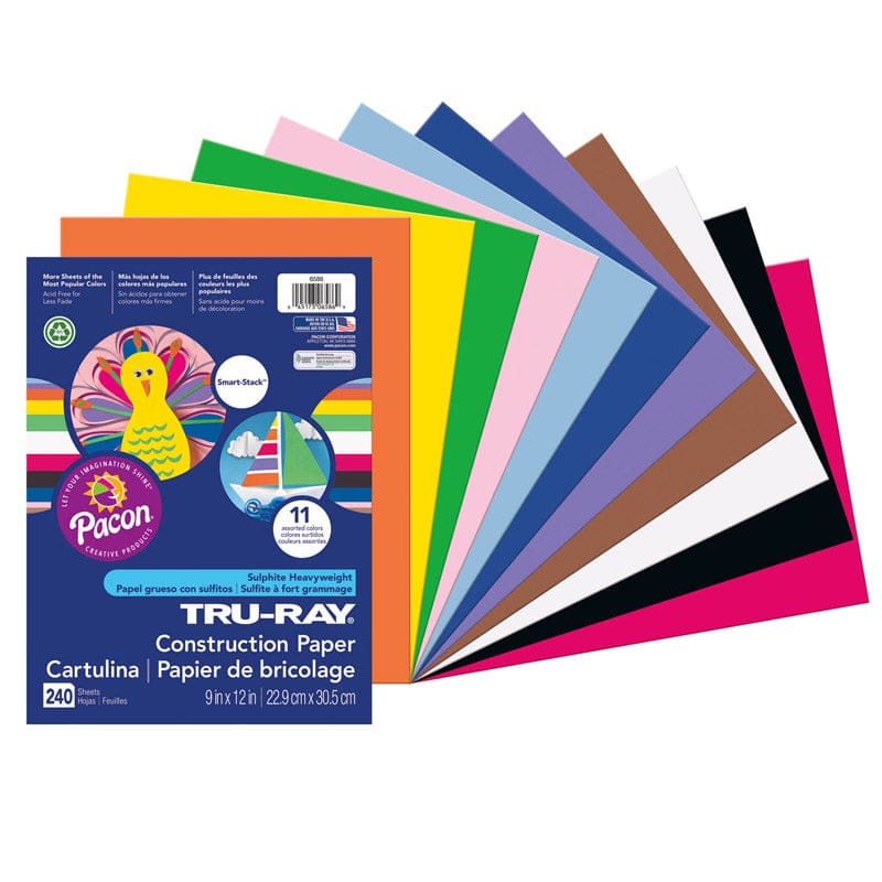 Tru Ray Smart Stack 9X12 240Ct (Pack of 2) - Construction Paper - Dixon Ticonderoga Co - Pacon