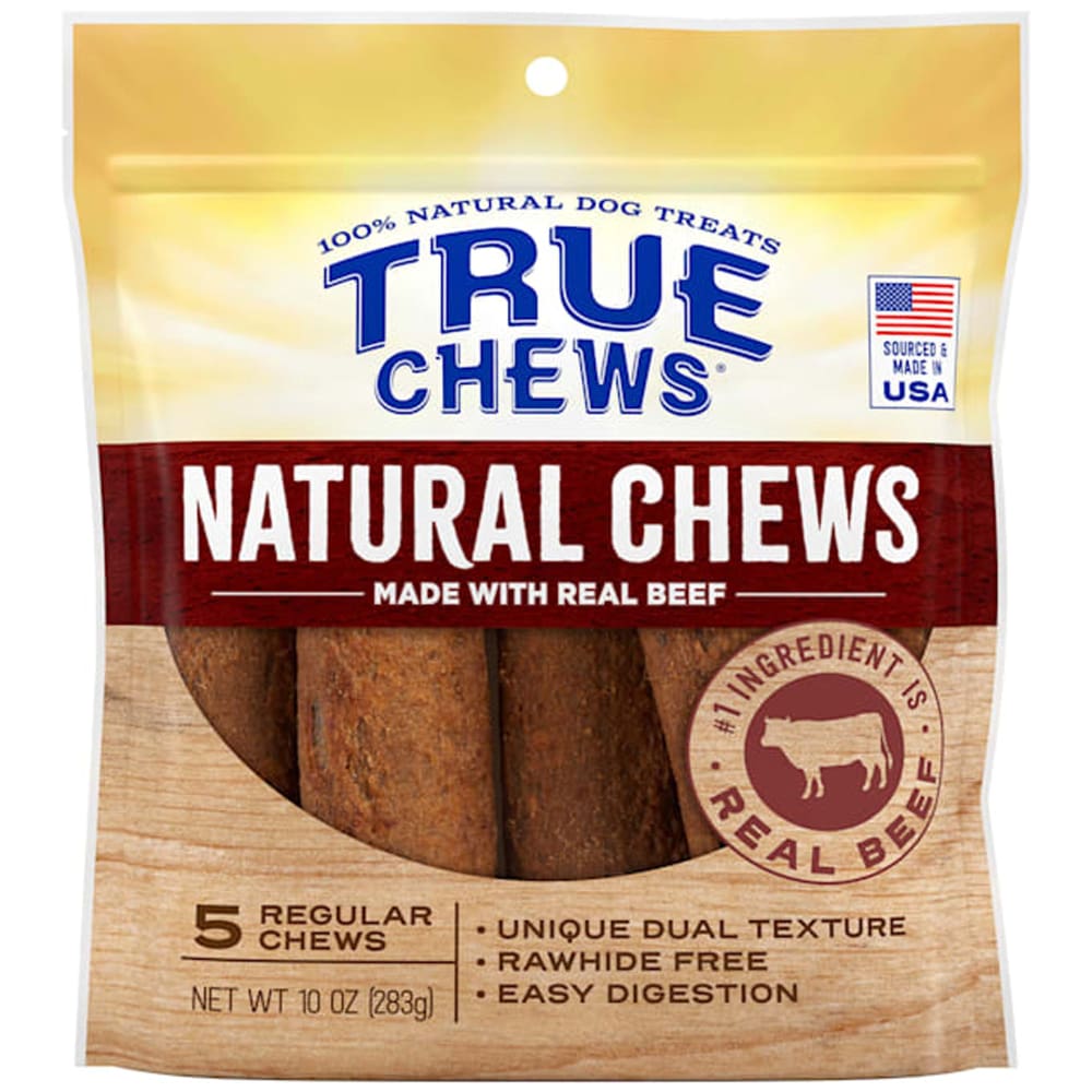 True Chews Natrl Chews Dog 10Oz Beef Regular 5Pc - Pet Supplies - True Chews