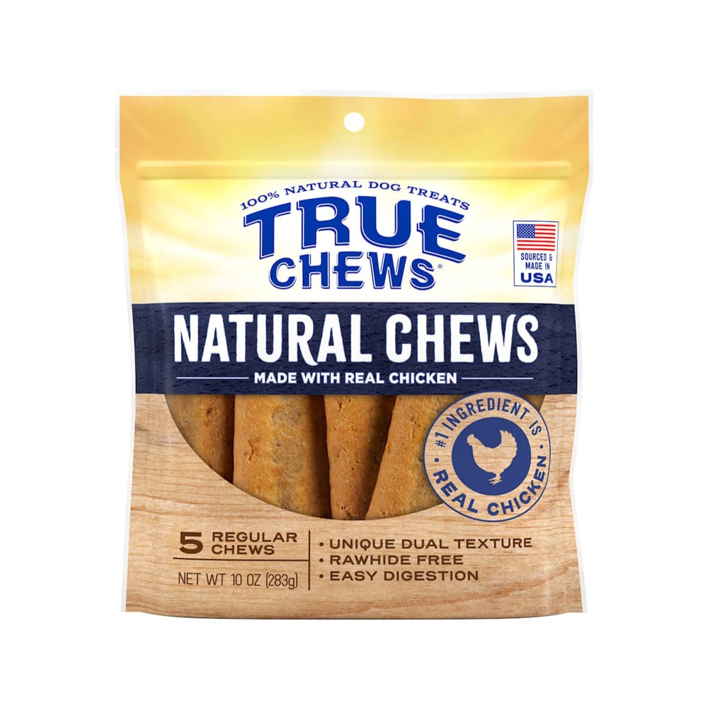 True Chews Natrl Chews Dog 10Oz Chicken Regular 5Pc - Pet Supplies - True Chews