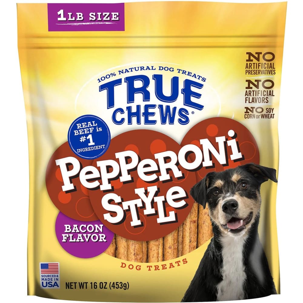 True Chews Pepperoni Style Dog 16Oz Bacon - Pet Supplies - True Chews