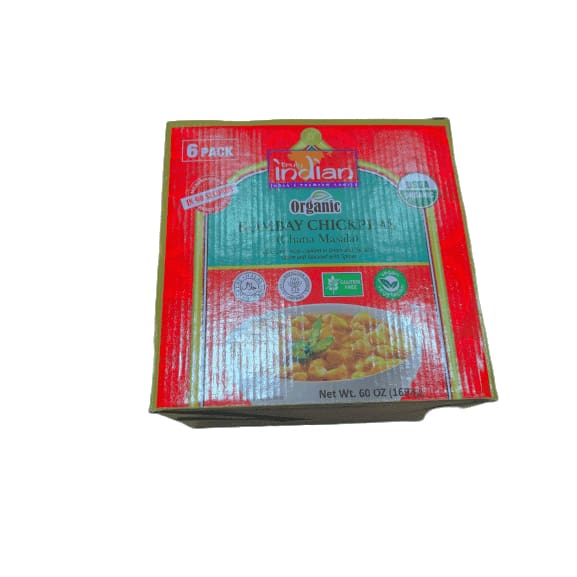 Truly Indian Organic Bombay Chickpeas (Chana Masala) ,10 Ounces, Pack Of 6 - ShelHealth.Com