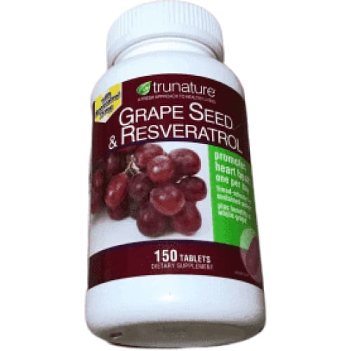 trunature Grape Seed & Resveratrol, 150 Timed-Release Tablets - ShelHealth.Com