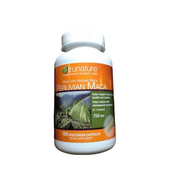 trunature Peruvian Maca 750 mg., 180 Vegetarian Capsules - ShelHealth.Com