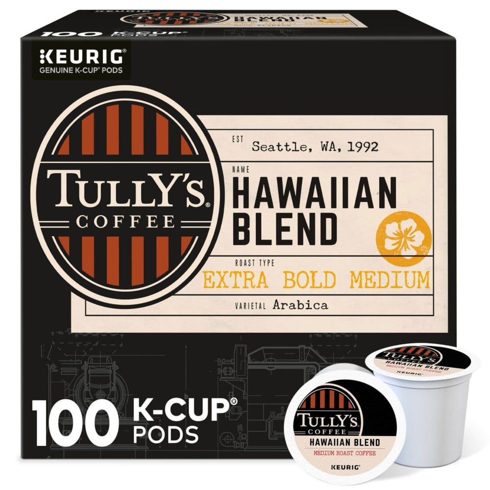 Tully’s Coffee Hawaiian Blend K-Cup Pods (100 ct.) - Coffee Tea & Cocoa - Tully’s Coffee