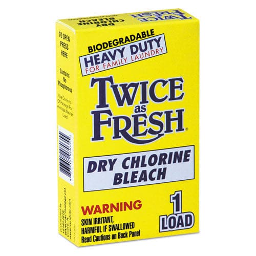Twice as Fresh Heavy Duty Coin-vend Powdered Chlorine Bleach 1 Load 100/carton - Janitorial & Sanitation - Twice as Fresh®