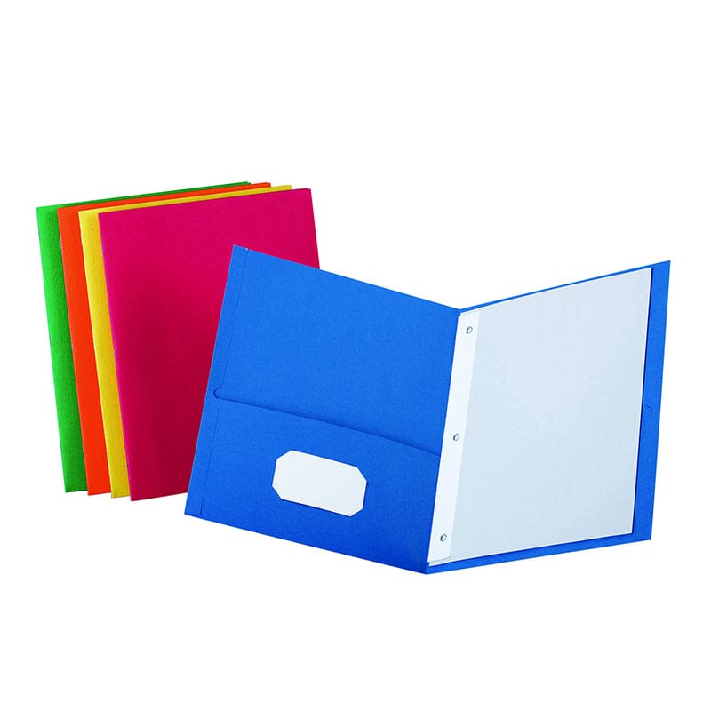 Twin Pocket Portfolios 25/Box Asstd Colors (Pack of 2) - Folders - Tops Products