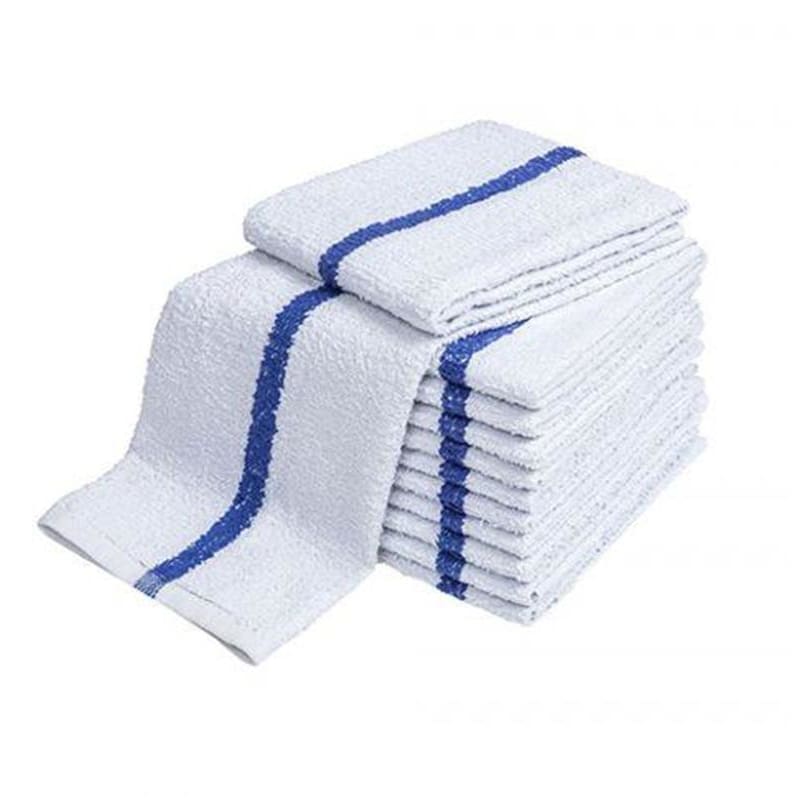TwinMed Bar Mop Terry White With Blue Center Stripe Pack of 4 - Item Detail - TwinMed