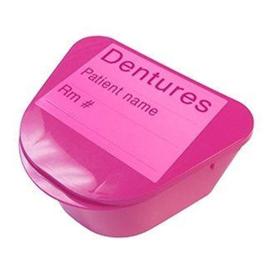 TwinMed Denture Cup Hinged Lid Pink (Pack of 6) - Item Detail - TwinMed
