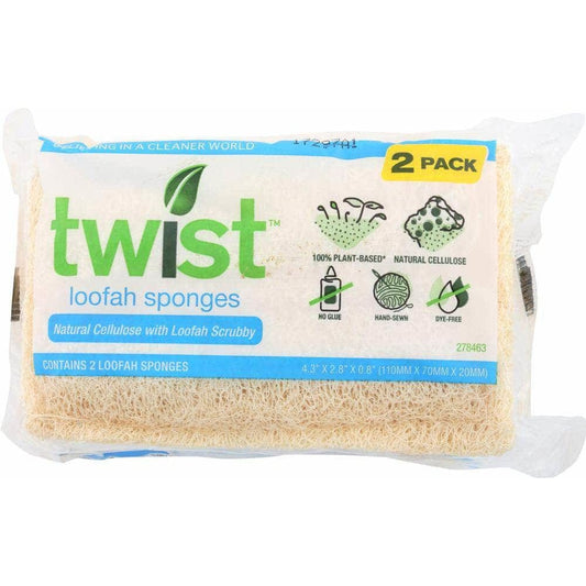 TWIST Twist Loofah Sponges, 2 Pack