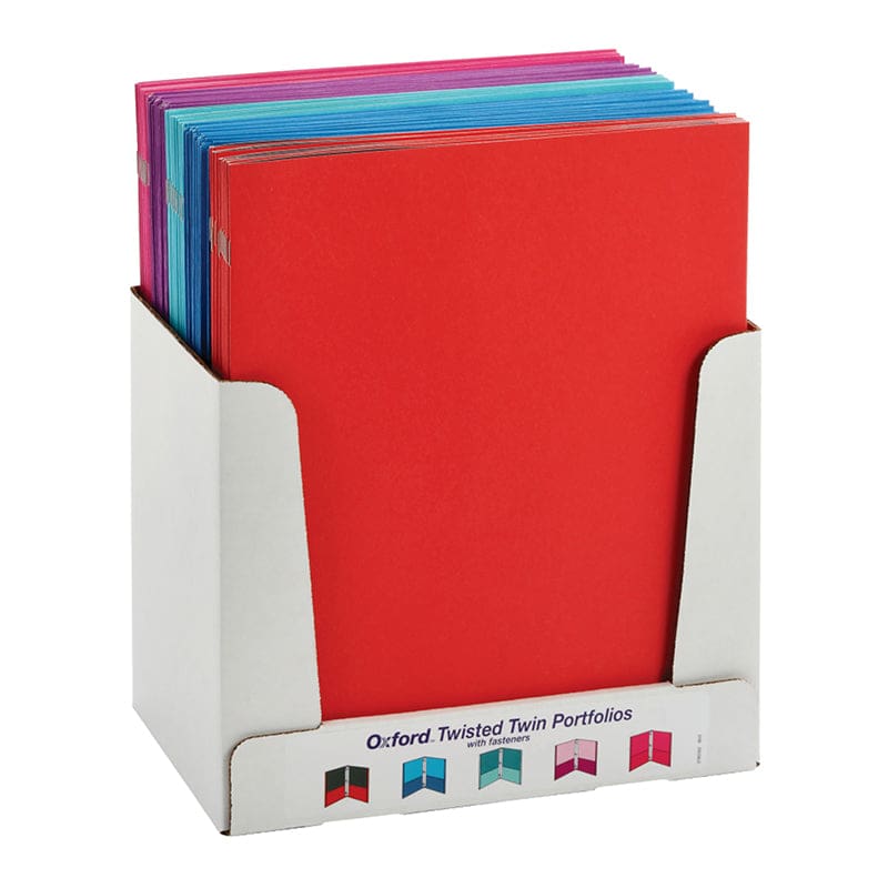 Twisted 2 Pocket Portfolio with Prongs Oxford (Pack of 12) - Folders - Tops Products