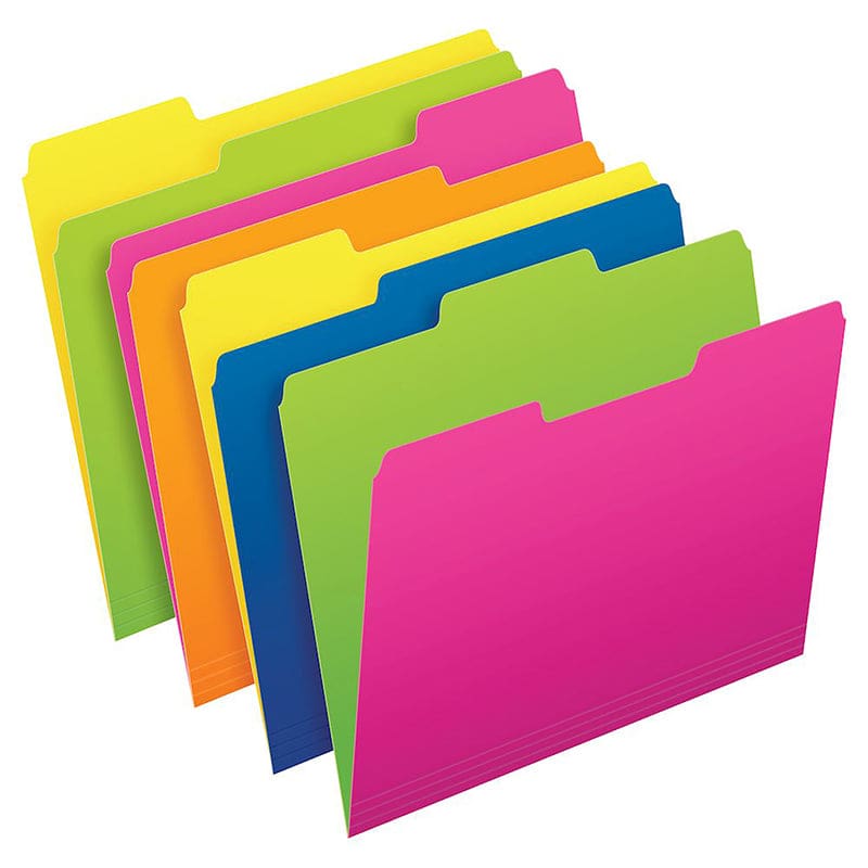 Twisted Glow File Folders 12Pk Letter Size Asst Colors Pendaflex (Pack of 3) - Folders - Tops Products