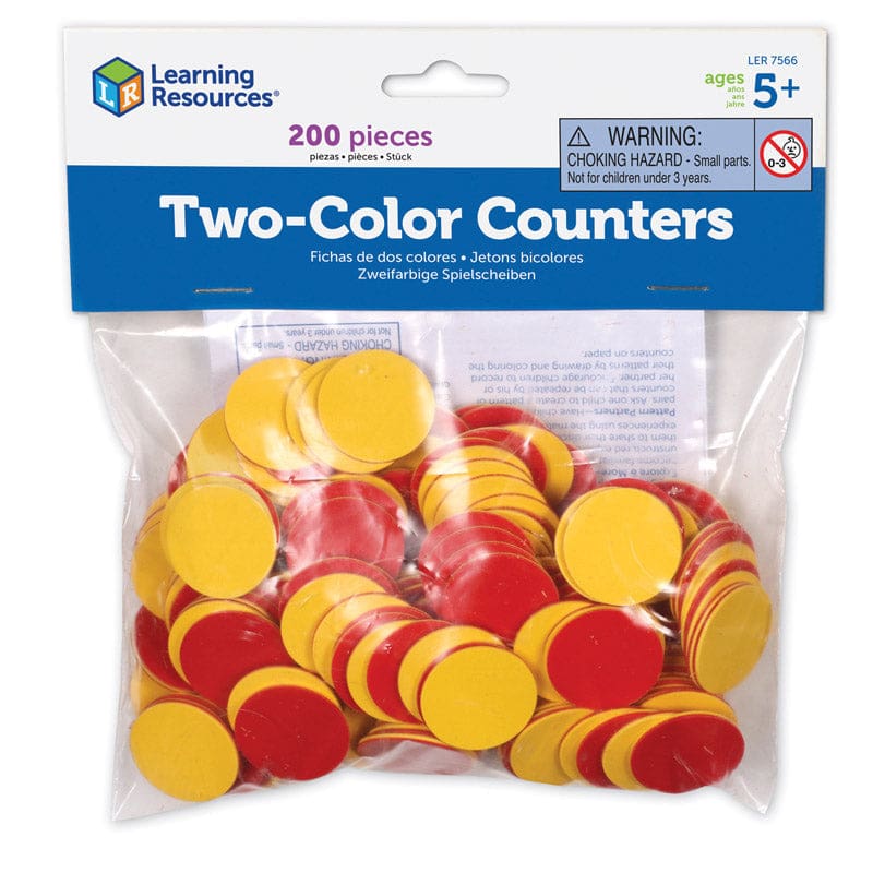 Two Color Counters Red And Yellow Set Of 200 (Pack of 6) - Counting - Learning Resources