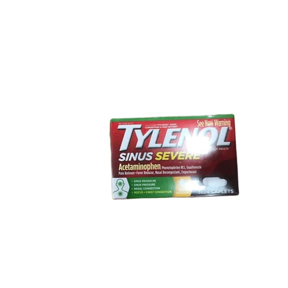 Tylenol Sinus Congestion and Pain Severe Caplets, 3 pk./24 ct. - ShelHealth.Com