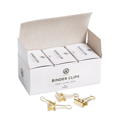 U Brands Binder Clips Small Gold 72/pack - Office - U Brands