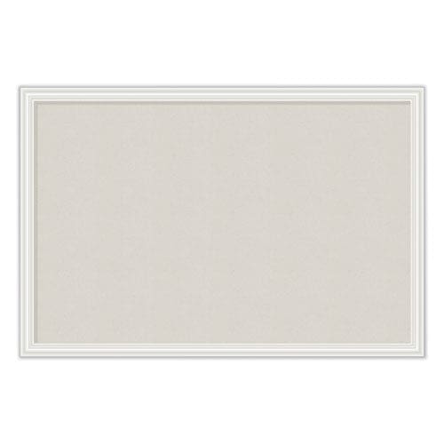 U Brands Linen Bulletin Board With Décor Frame 30 X 20 Natural Surface White Mdf Frame - School Supplies - U Brands