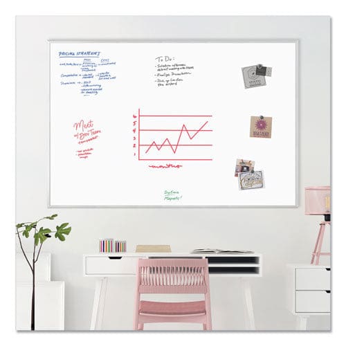 U Brands Magnetic Dry Erase Board With Aluminum Frame 72 X 48 White Surface Silver Aluminum Frame - School Supplies - U Brands