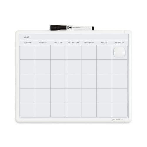 U Brands Magnetic Dry Erase Monthly Calendar 14 X 11.66 White Surface White Plastic Frame - School Supplies - U Brands