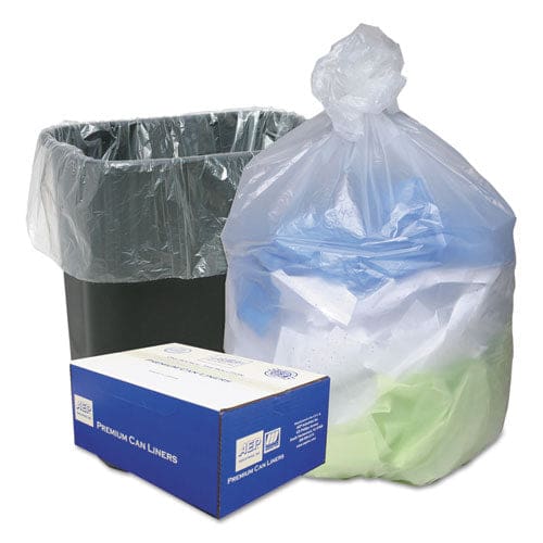Ultra Plus Can Liners 16 Gal 8 Microns 24 X 33 Natural 50 Bags/roll 4 Rolls/carton - Janitorial & Sanitation - Ultra Plus®