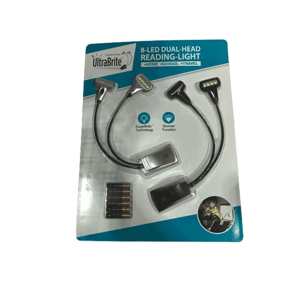 UltraBrite 8-LED Dual-Head Reading Light, 2-Pack - ShelHealth.Com