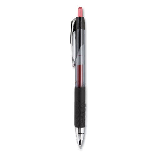 uniball Signo 207 Gel Pen Retractable Micro 0.5 Mm Red Ink Smoke/black/red Barrel Dozen - School Supplies - uniball®