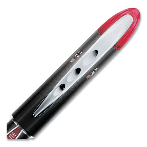uniball Vision Elite Roller Ball Pen Stick Extra-fine 0.5 Mm Red Ink Black/red Barrel - School Supplies - uniball®