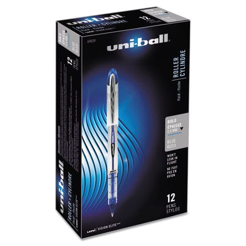 uniball Vision Elite Roller Ball Pen Stick Extra-fine 0.5 Mm Red Ink Black/red Barrel - School Supplies - uniball®