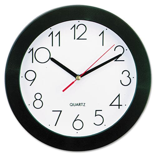Universal Bold Round Wall Clock 9.75 Overall Diameter Black Case 1 Aa (sold Separately) - Office - Universal®