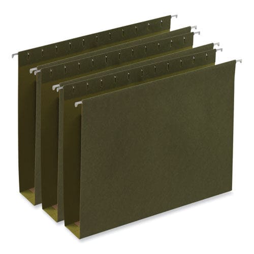 Universal Box Bottom Hanging File Folders 2 Capacity Letter Size 1/5-cut Tabs Standard Green 25/box - School Supplies - Universal®