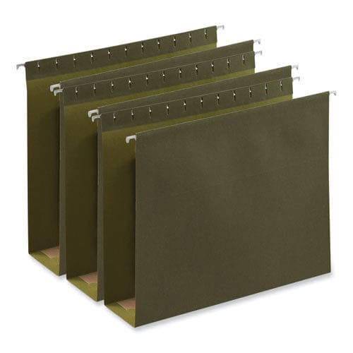 Universal Box Bottom Hanging File Folders 3 Capacity Letter Size 1/5-cut Tabs Standard Green 25/box - School Supplies - Universal®