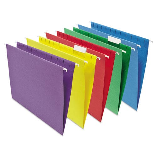 Universal Deluxe Bright Color Hanging File Folders Letter Size 1/5-cut Tabs Orange 25/box - School Supplies - Universal®