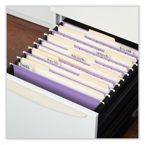 Universal Deluxe Bright Color Hanging File Folders Letter Size 1/5-cut Tabs Violet 25/box - School Supplies - Universal®
