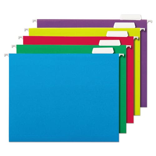 Universal Deluxe Bright Color Hanging File Folders Letter Size 1/5-cut Tabs Violet 25/box - School Supplies - Universal®