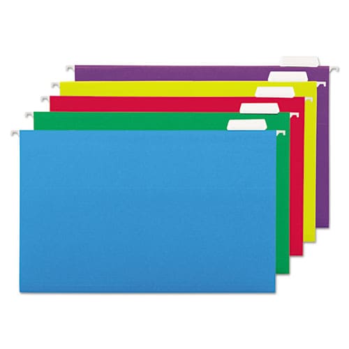 Universal Deluxe Bright Color Hanging File Folders Letter Size 1/5-cut Tabs Yellow 25/box - School Supplies - Universal®
