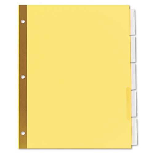 Universal Deluxe Extended Insertable Tab Indexes 5-tab 11 X 8.5 Buff Clear Tabs 6 Sets - School Supplies - Universal®
