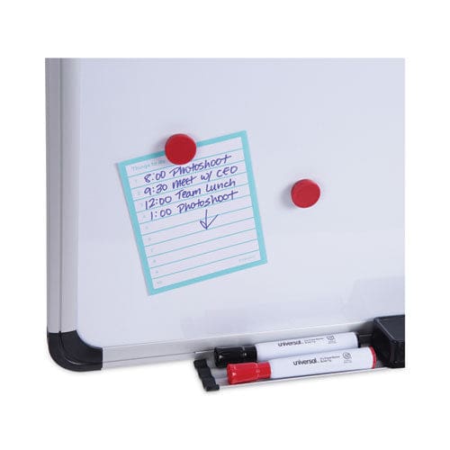 Universal Deluxe Porcelain Magnetic Dry Erase Board 48 X 36 White Surface Silver/black Aluminum Frame - School Supplies - Universal®
