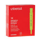 Universal Desk Highlighters Fluorescent Yellow Ink Chisel Tip Yellow Barrel Dozen - School Supplies - Universal™